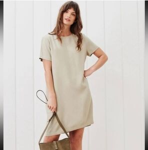 Jenni Kayne Palmer Shirt Crepe Dress minimalist neutral capsule travel small